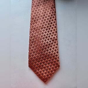 Vintage Robert Talbott Best of Class Silk Tie Copper Pink Geometric Nordstrom